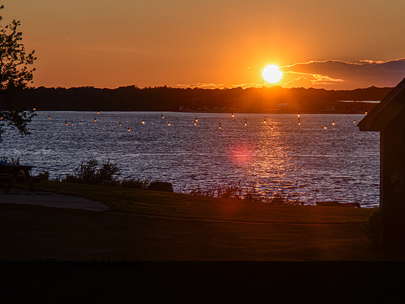 Lights at sunset