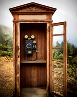 Old time telephone booth