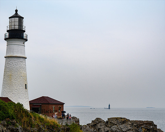 Ram Island Ledge Light from Portland Head Light
